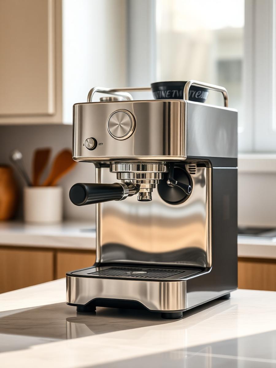 Stainless espresso machine