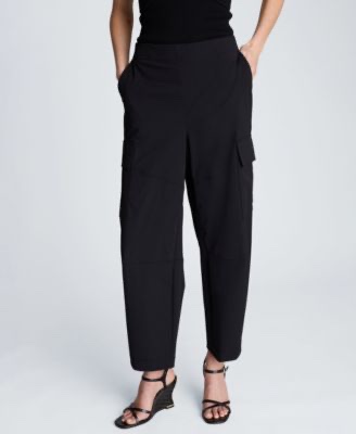 Women’s Black Wide-Leg Cargo Pants