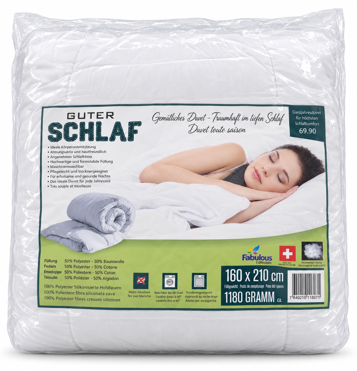 Guter Schlaf All-Season Duvet – 160 × 210 cm