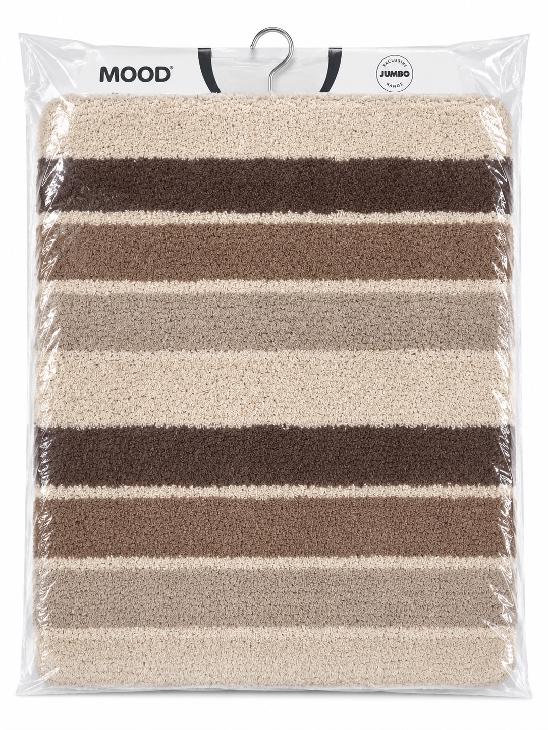 MOOD Sammy Striped Cotton Bath Mat – Green & Beige