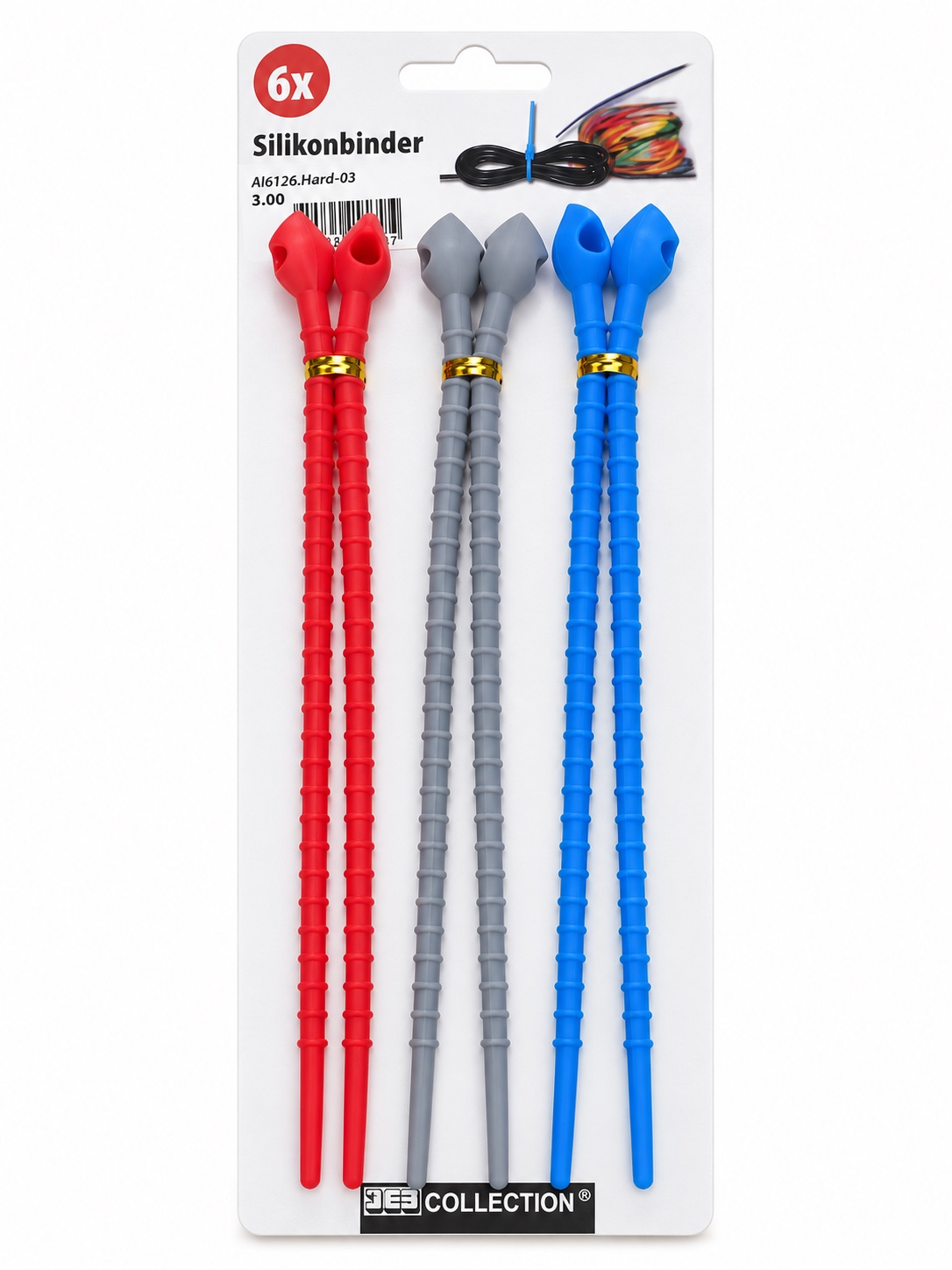 Reusable Silicone Cable Ties – 6-Piece Set