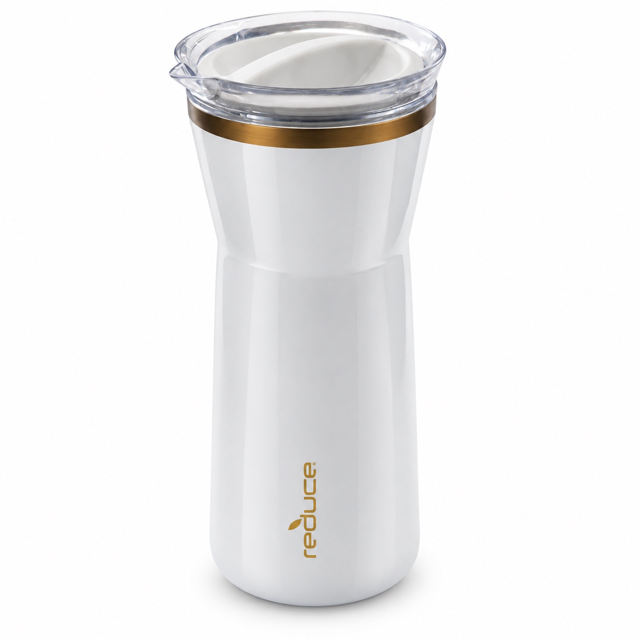 Reduce White Insulated Travel Tumbler with Lid