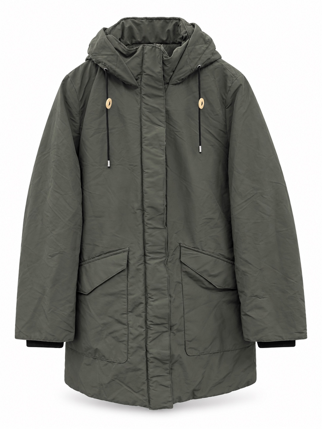 ZARA Trafaluc Olive Hooded Parka