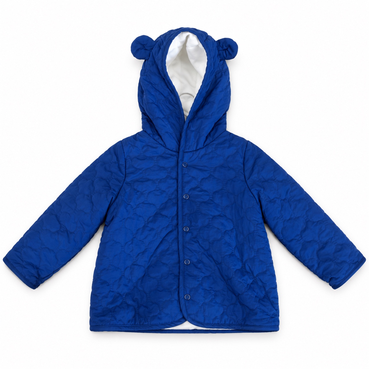 First Impressions Little Bear Quilted Jacket – Royal Blue