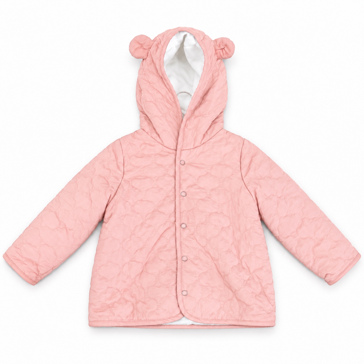First Impressions Baby Girls’ Pink Quilted Hooded Jacket