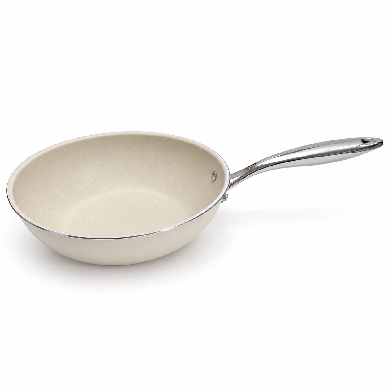 Ivory Speckle ceramic Frying Pan