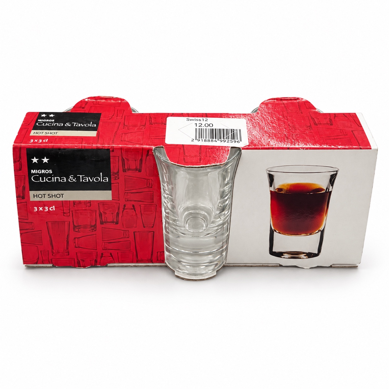 Migros Cucina & Tavola Hot Shot Glasses – Set of 3 (3 cl)