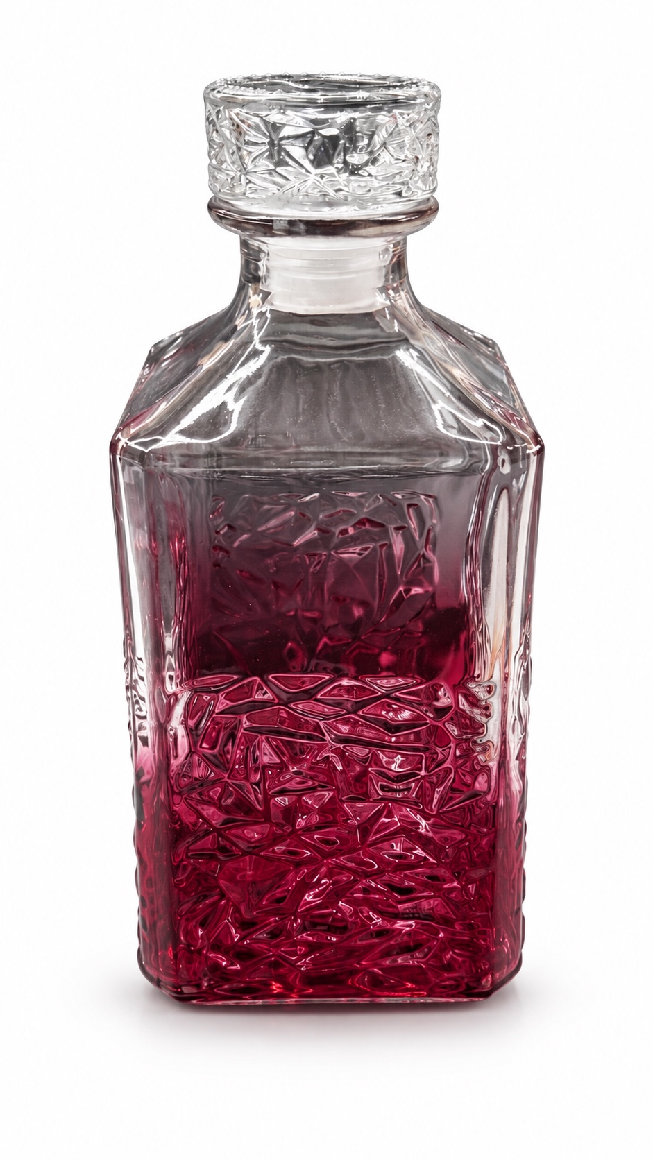 Ruby Crystal Glass Bottle