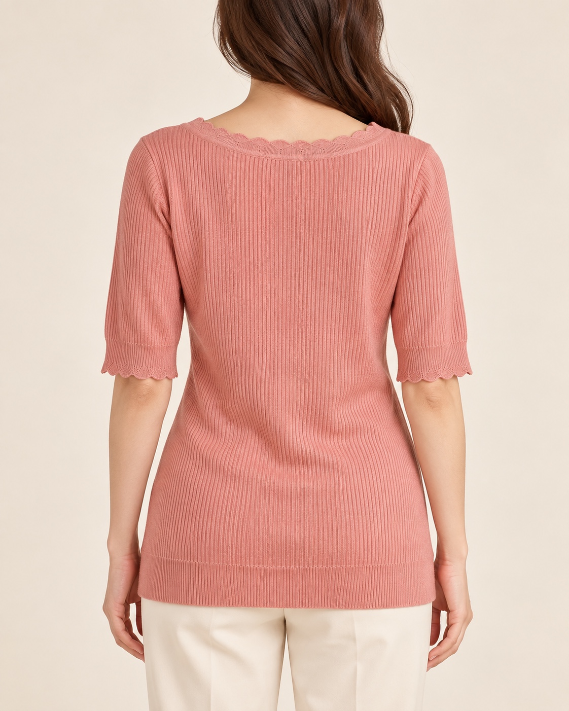 Oasis Dusty Rose Ribbed Knit Top – Clothin | Bloom Outlet Lebanon