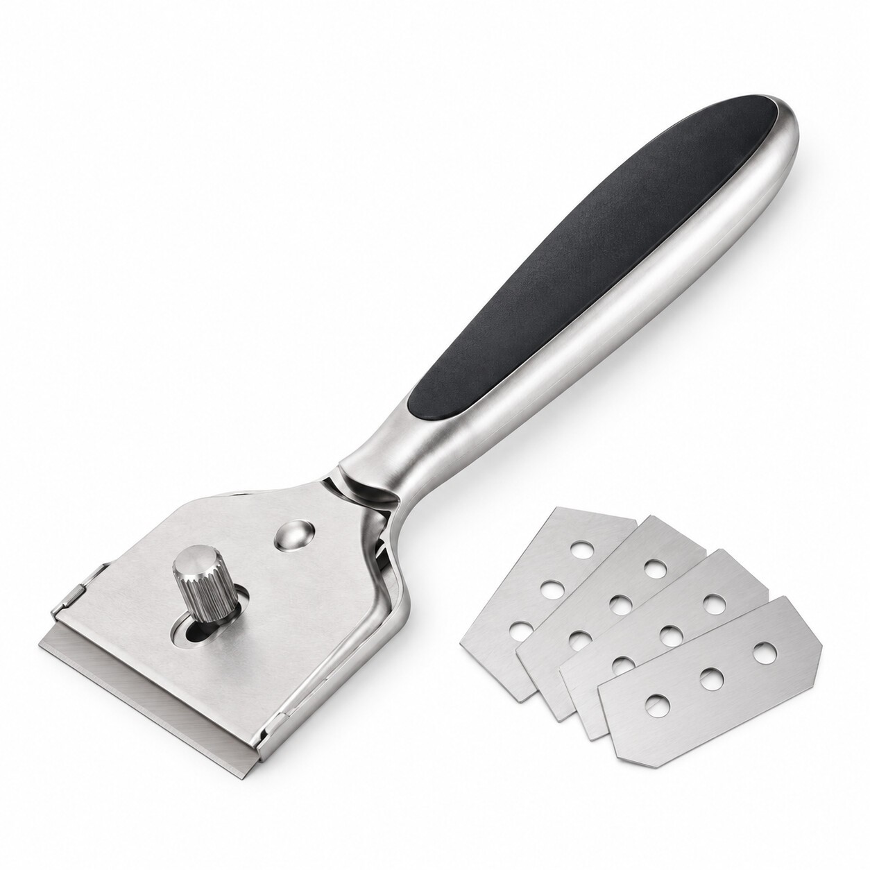 ERNESTO Ceramic Glass Hob Scraper with 4 Replacement Blades