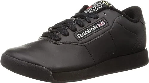 Reebok Princess Classic Women's Athletic Sneaker Black Training Shoes