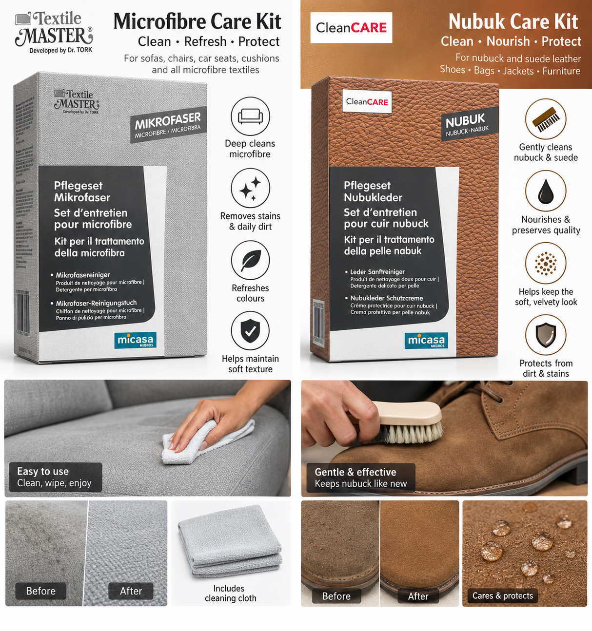 Micasa Care Kit – Microfiber or Nubuck