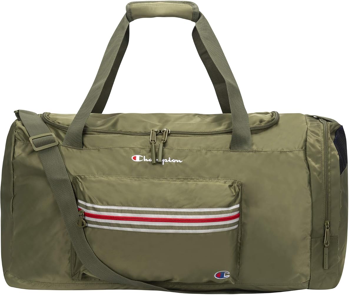 Champion Foldable Duffel Bag – Olive Green
