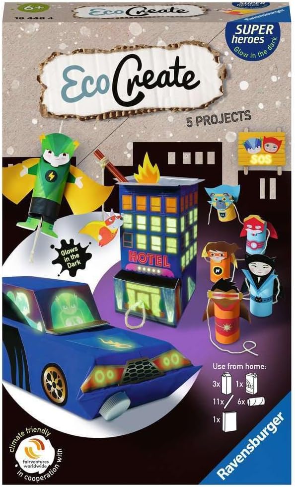 Ravensburger EcoCreate 18448 Superheroes for Children from 6 Years