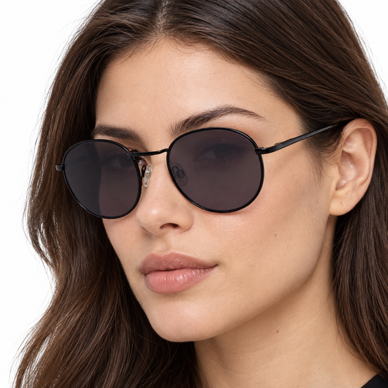 ASOS DESIGN Oversized Round Metal Sunglasses – Black