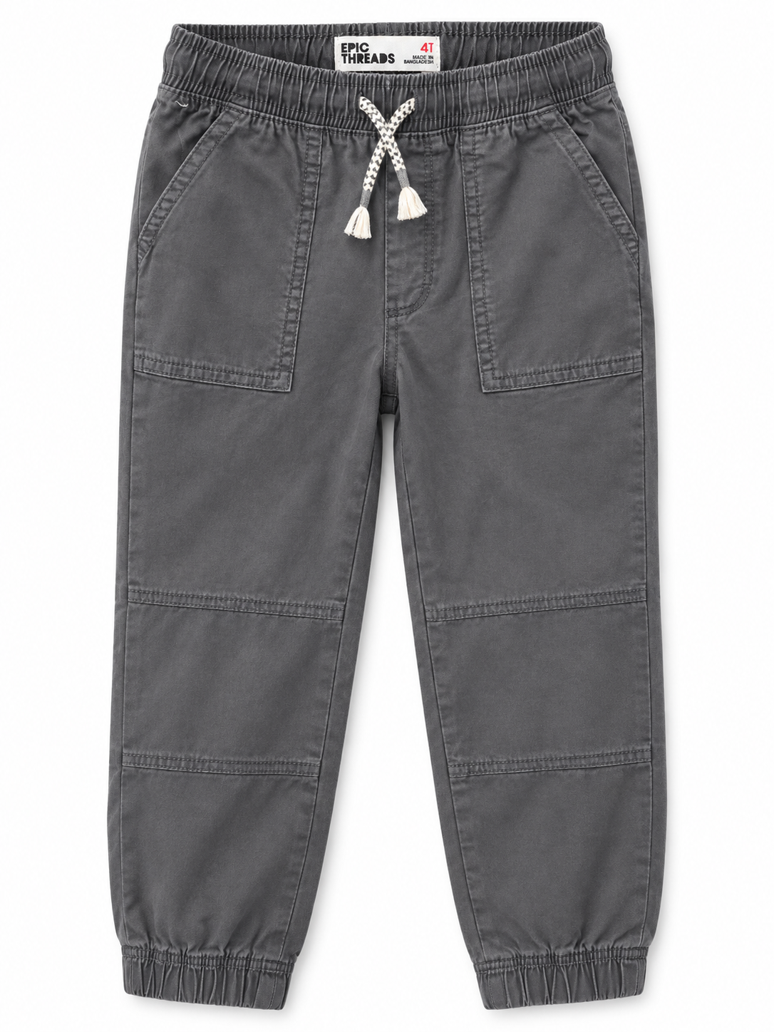 Epic Threads Boys’ Charcoal Pull-On Jogger Pants