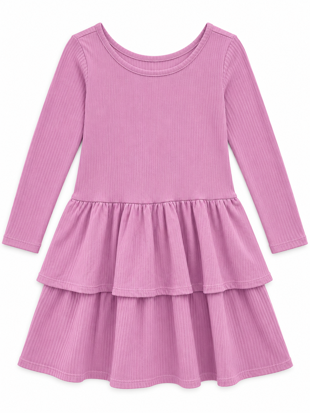Epic Threads Girls’ Lilac Ribbed Tiered Dress