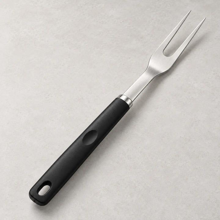 شوكة شواء ستانلس ستيل بمقبض أسود, photo 2