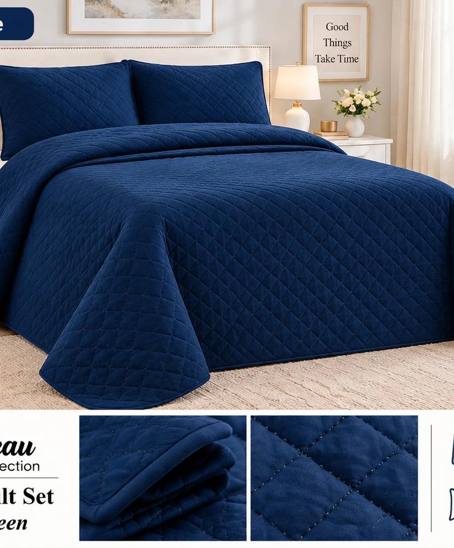 Nouveau Collection 3 Piece Quilt Set – Full/Queen