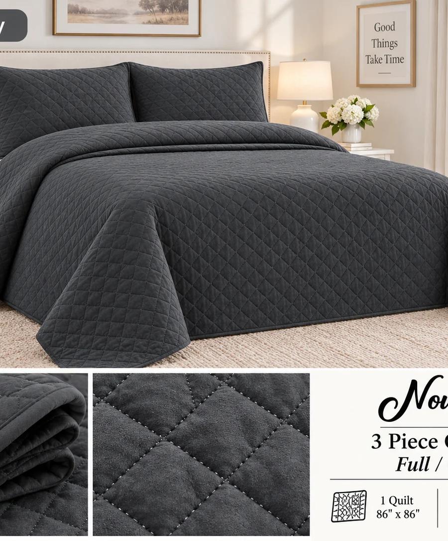 Nouveau Collection 3 Piece Quilt Set – Full/Queen