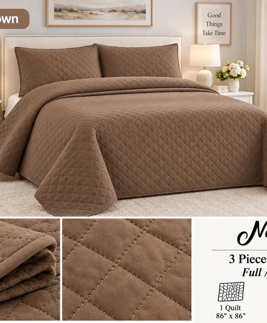 Nouveau Collection 3 Piece Quilt Set – Full/Queen