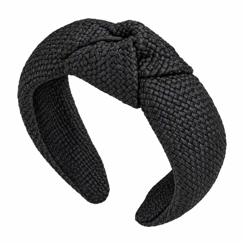 Lacura Knotted Woven Headband – Blue & Black