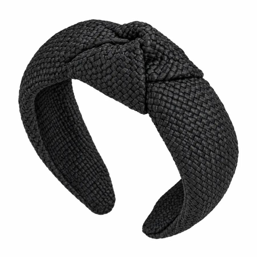 Lacura Knotted Woven Headband – Blue & Black