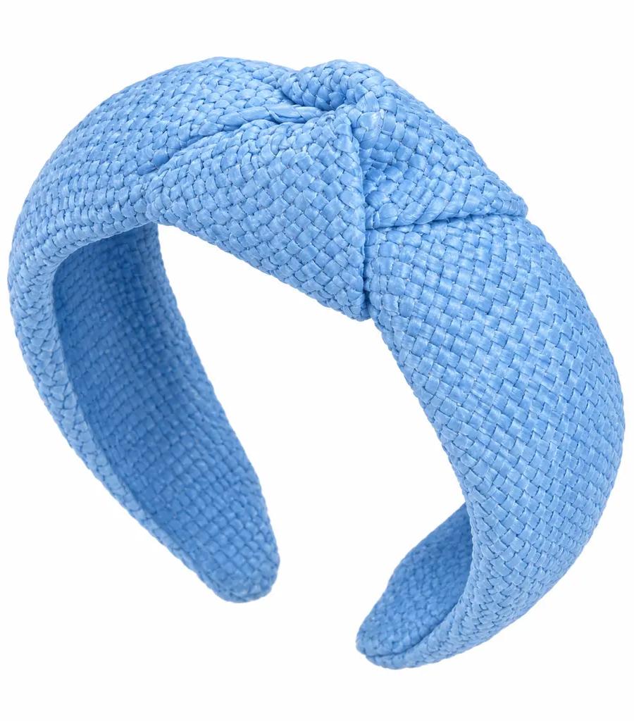 Lacura Knotted Woven Headband – Blue & Black