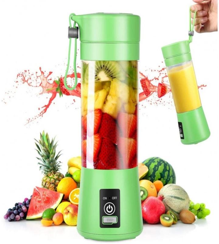 خلاط عصير محمول قابل للشحن HM-03، أخضر، 380 مل, photo 4