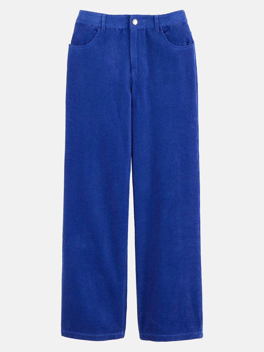 Kids’ Royal Blue Corduroy Wide-Leg Trousers