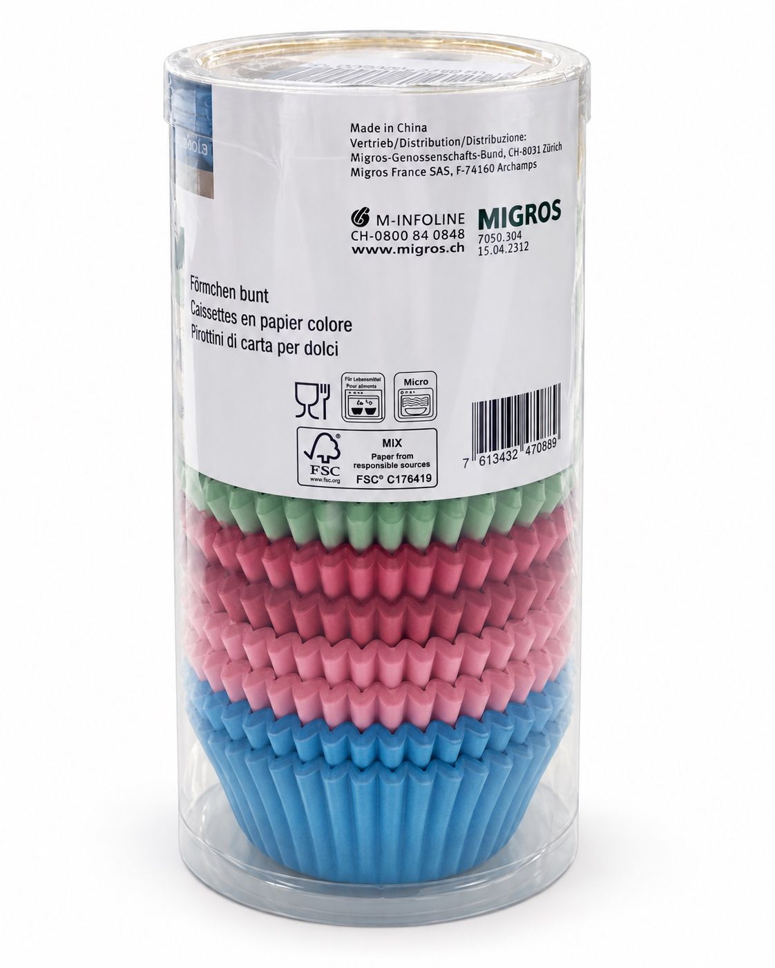 Migros Assorted Colourful Paper Cupcake Liners, photo 2