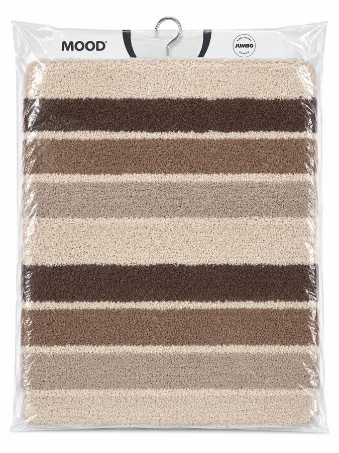 MOOD Sammy Striped Cotton Bath Mat – Green & Beige