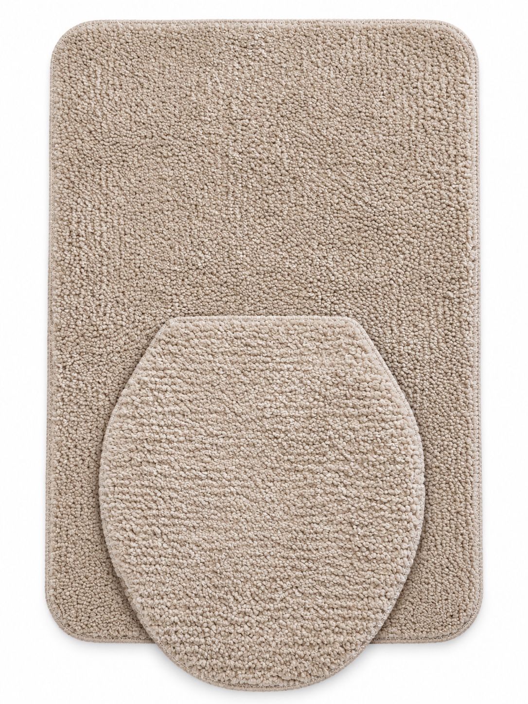 MOOD 2-Piece Soft Bathroom Mat Set – Beige & Lime Green, photo 2