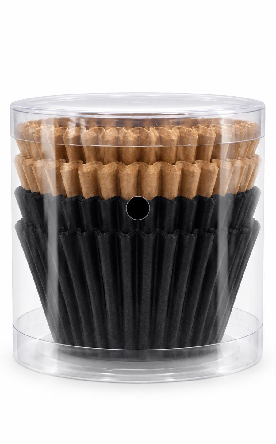 Black and Kraft Paper Cupcake Liners Set