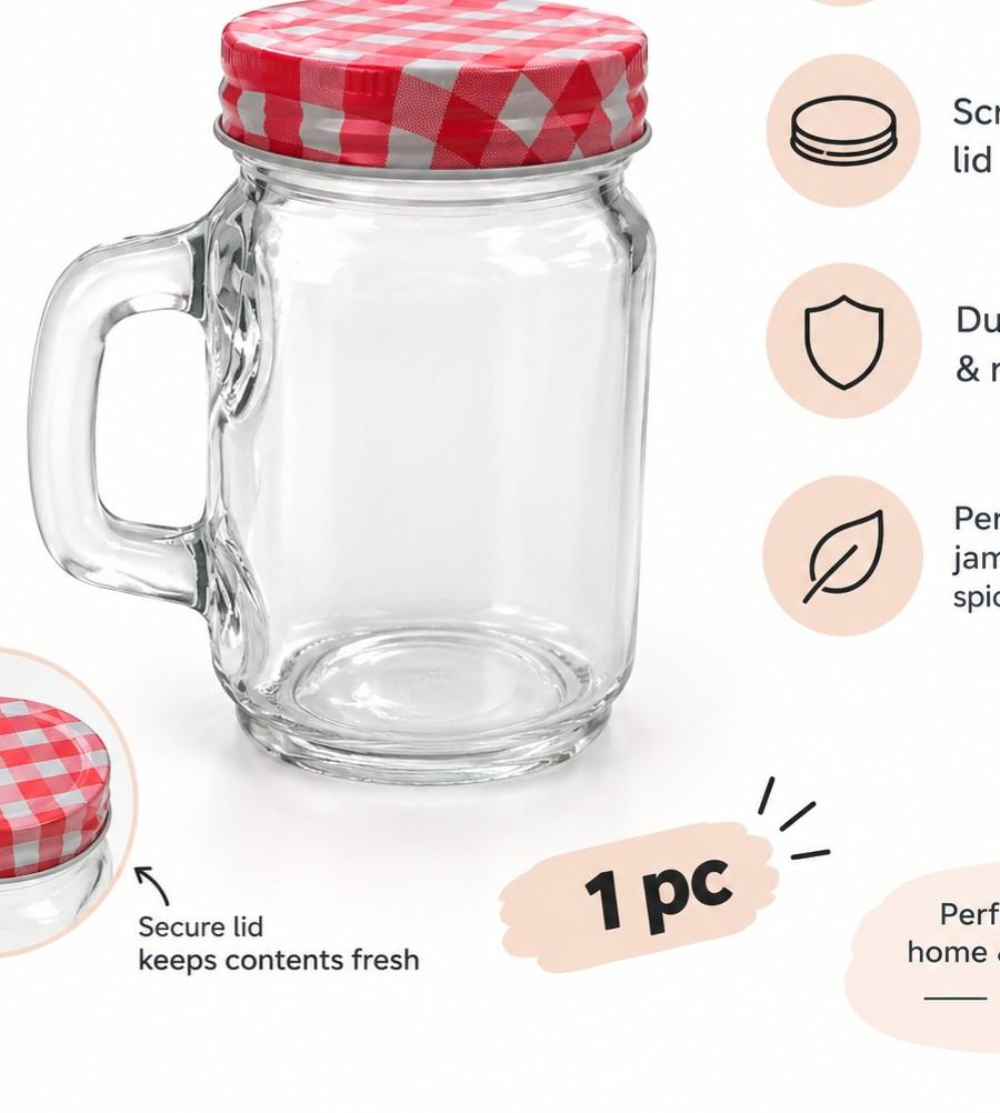 Glass Jar with Handle