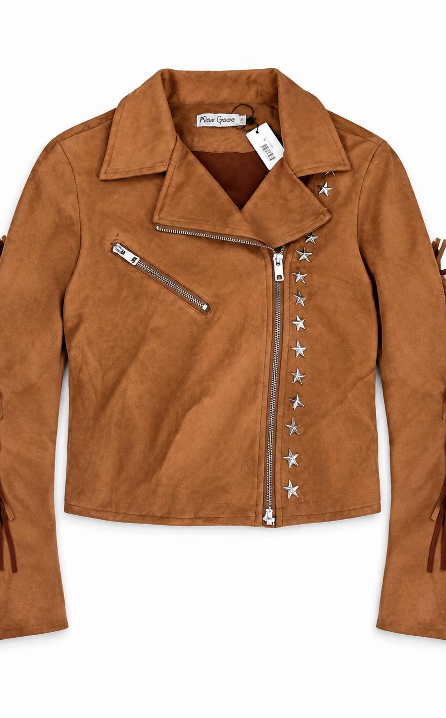 Veste Perfecto Western en Suédine Camel