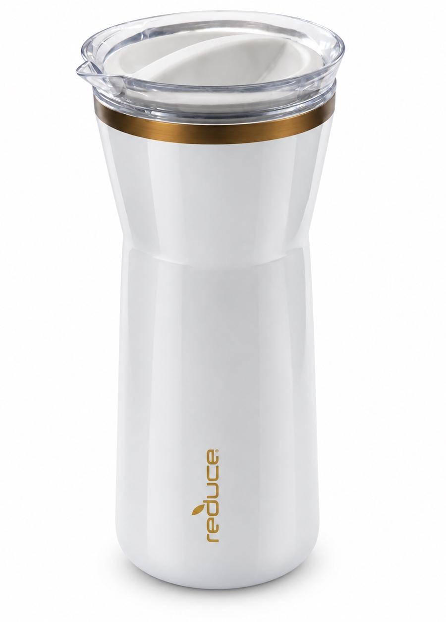Reduce White Insulated Travel Tumbler with Lid