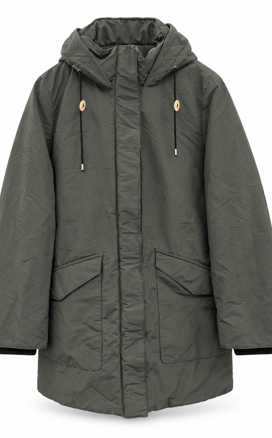 ZARA Trafaluc Olive Hooded Parka