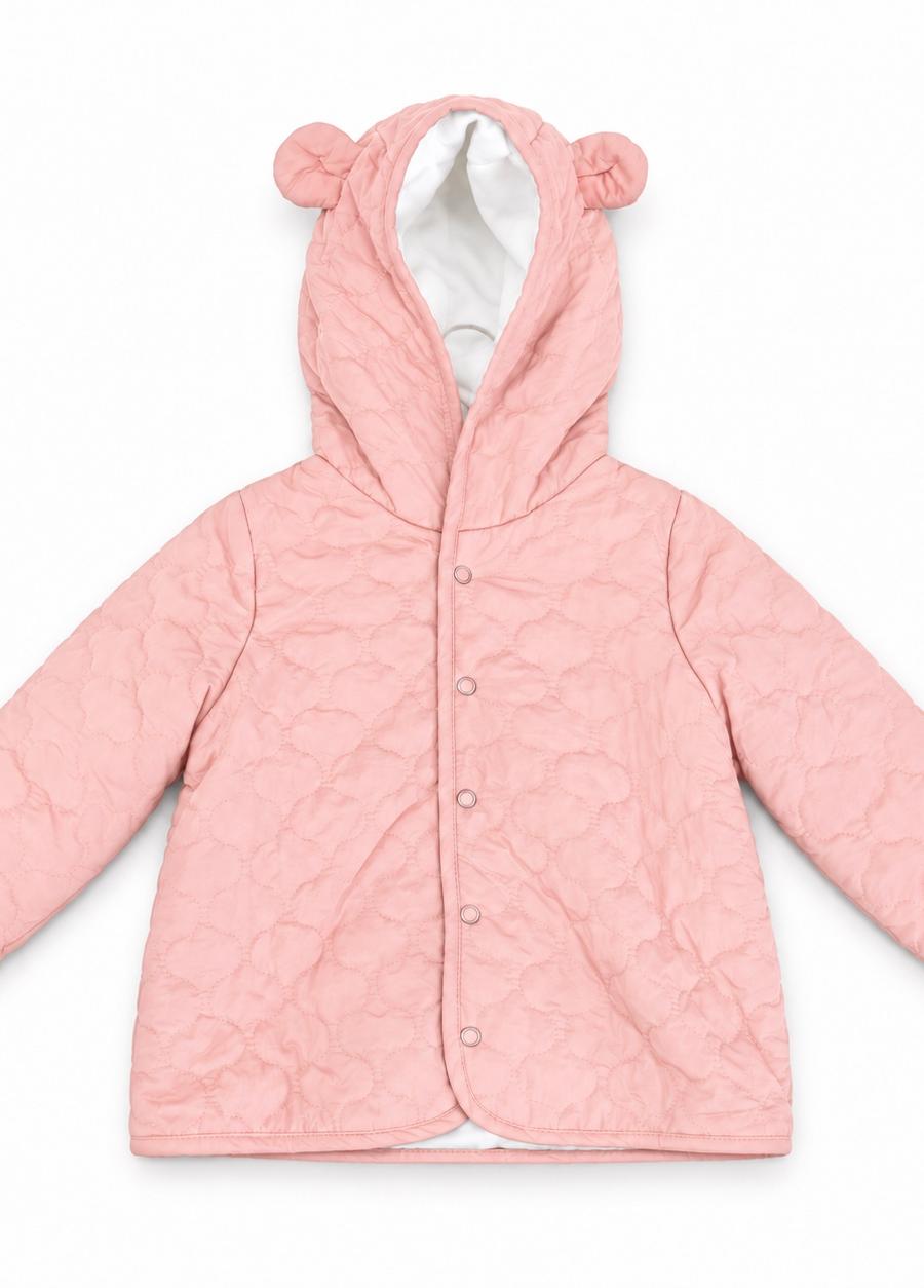 First Impressions Baby Girls’ Pink Quilted Hooded Jacket