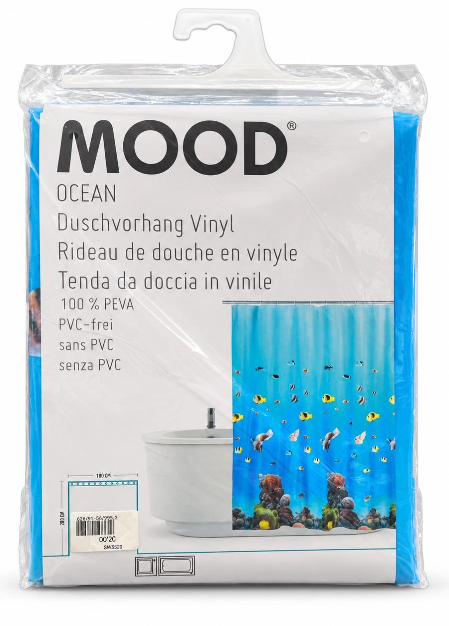 MOOD Ocean PEVA Shower Curtain – 200 × 180 cm
