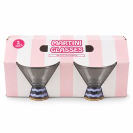 Blush Wave Martini Glass Set – 2 Piece