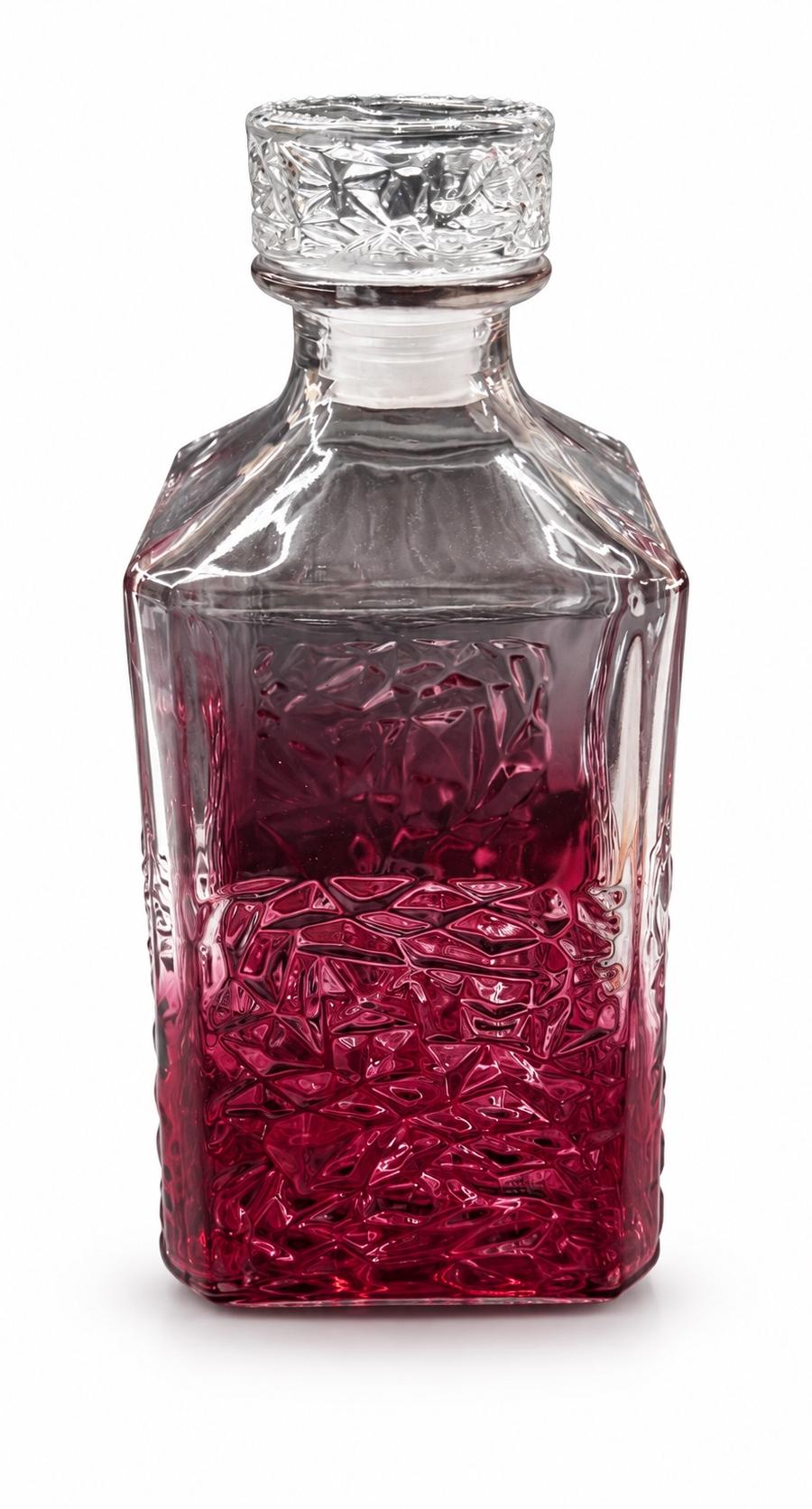 Ruby Crystal Glass Bottle