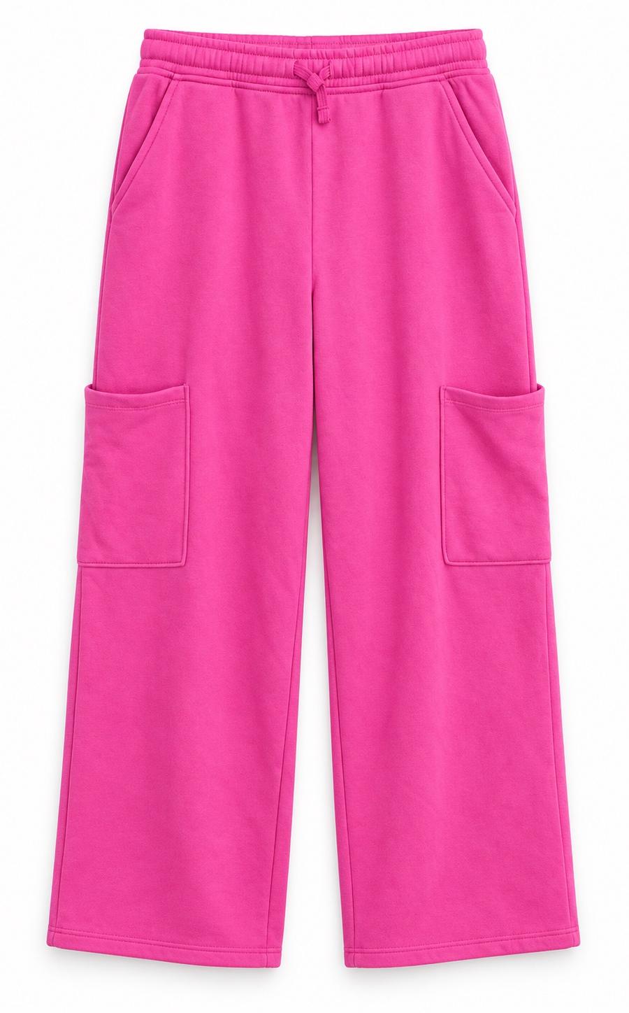 Women’s Pink Fleece Cargo Sweatpants, Fleece Program