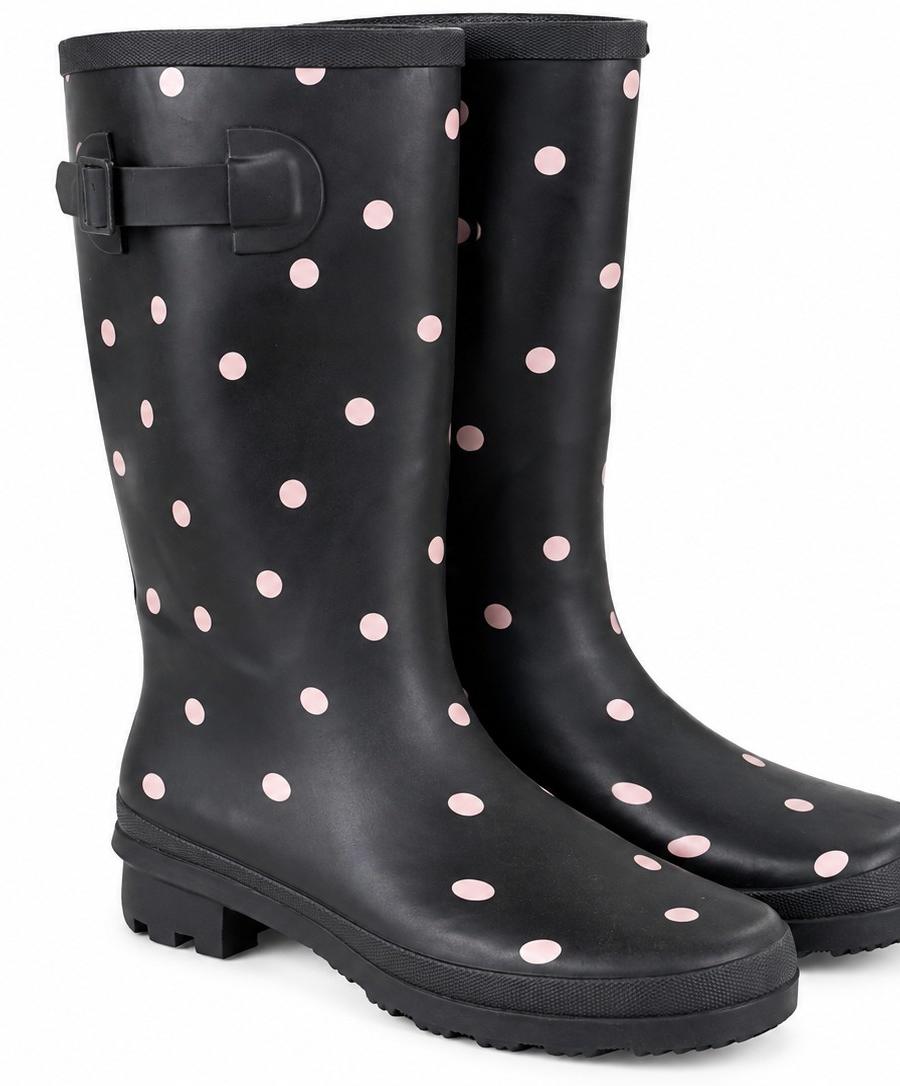 Crane Women’s Black Polka Dot Rain Boots
