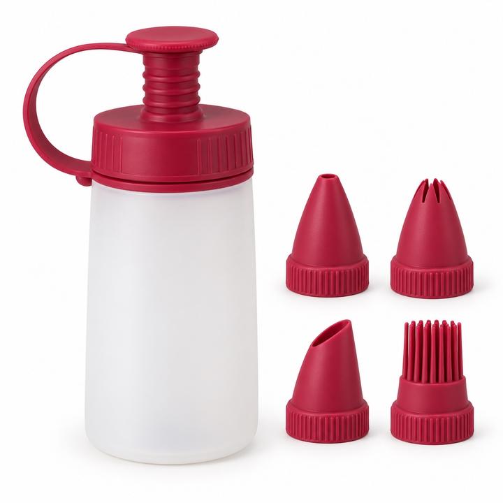 قارورة سيليكون للتزيين مع 4 ملحقات من Migros Cucina & Tavola, photo 2