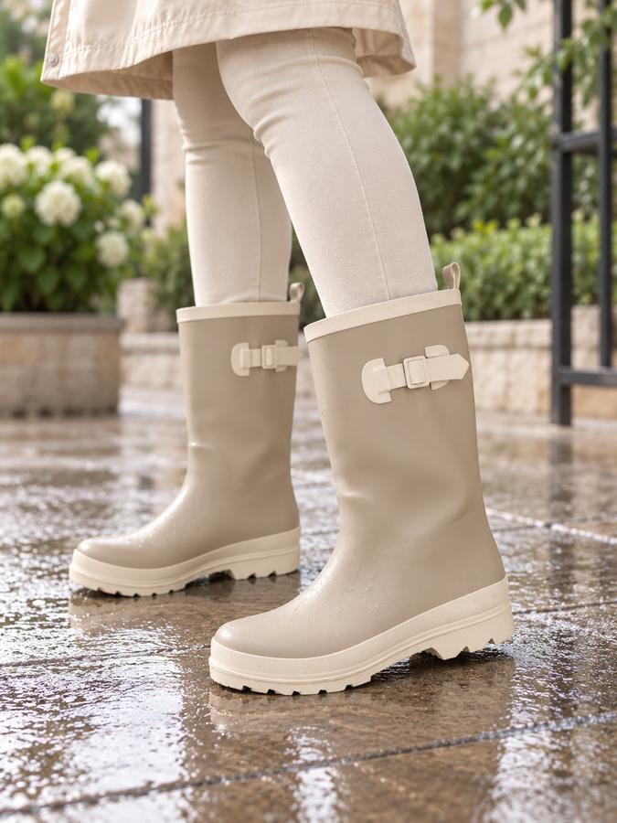 بوت مطر نسائي Up2 Fashion – بيج رمادي, photo 2