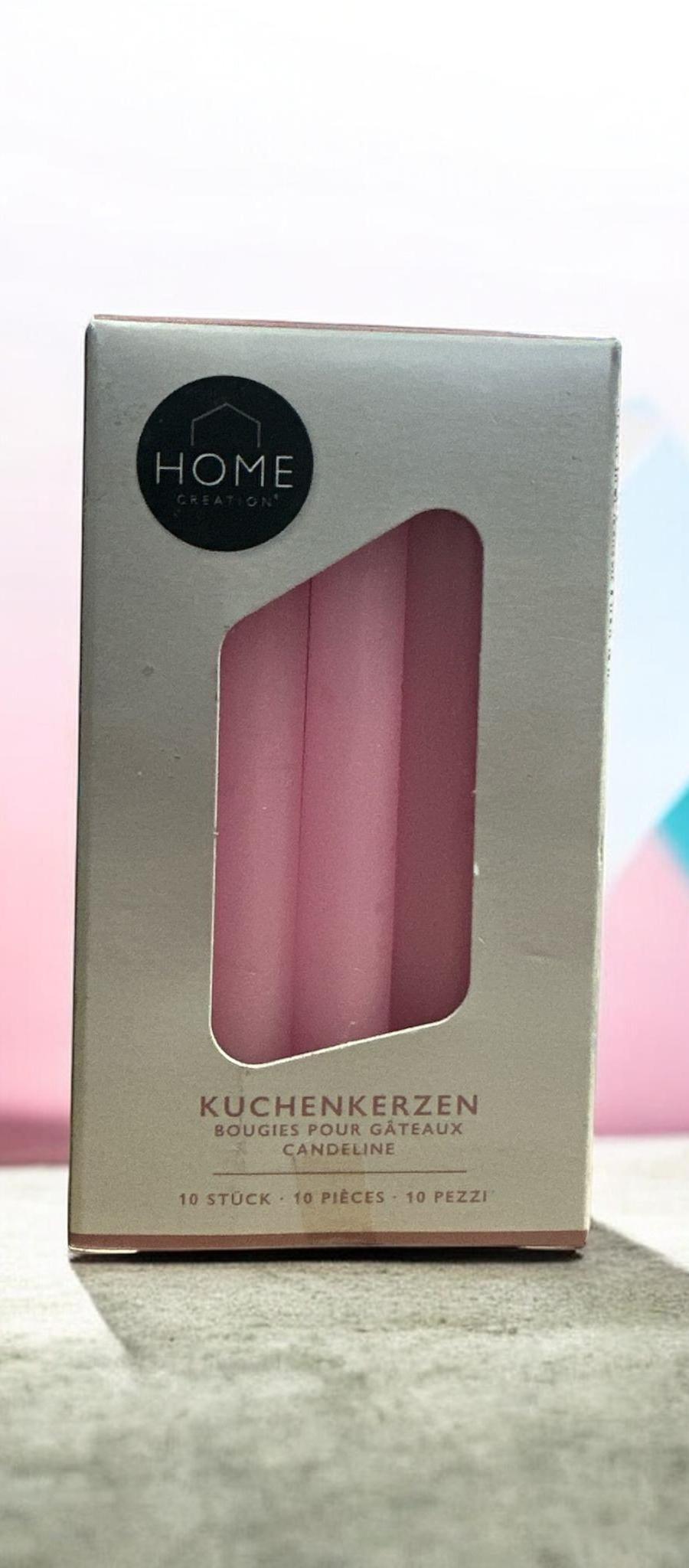 Set of 10 Pink Cake Candles – Home Creation