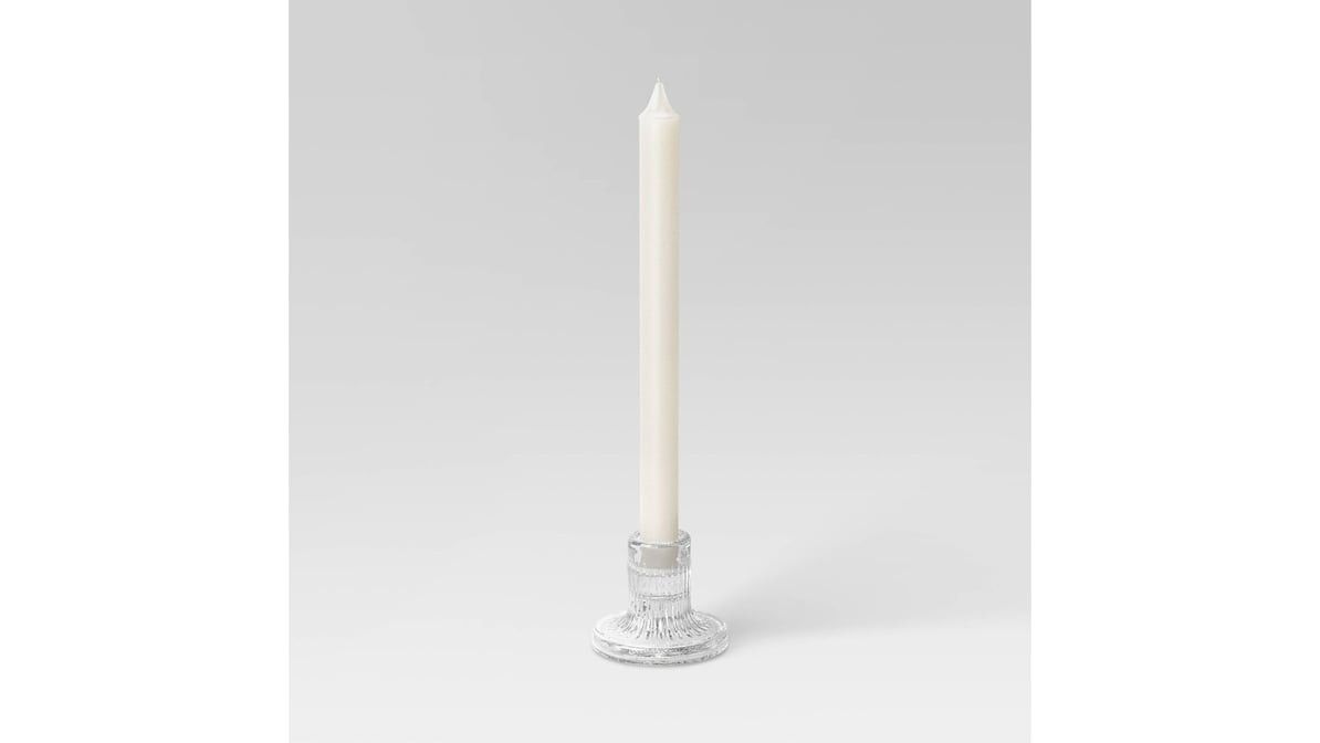 طقم 4 حوامل شموع زجاجية أسطوانية بقاعدة متّسعة من Room Essentials, photo 2