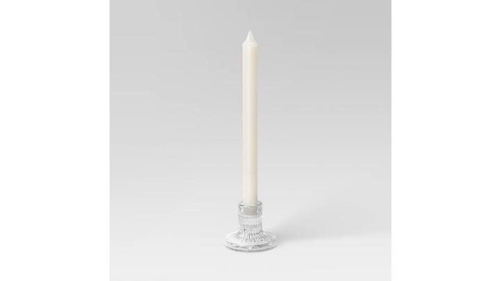 طقم 4 حوامل شموع زجاجية أسطوانية بقاعدة متّسعة من Room Essentials, photo 2