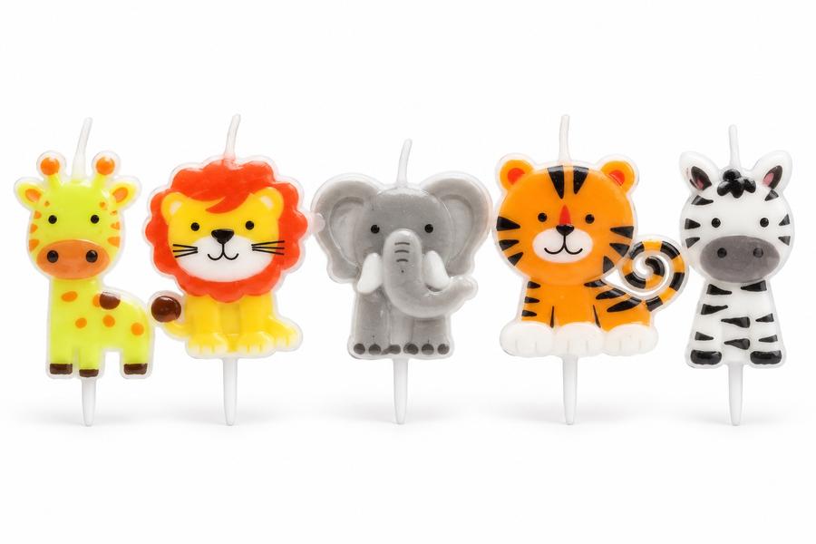 Animal Birthday Candles – Set of 5